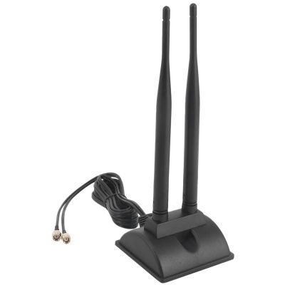 ”【；【-= 2.4G/5G Dual-Band Antenna With 6.5Ft Extension Cable 6DB Magnetic Base Wireless Network Card WIFI SMA Antenna