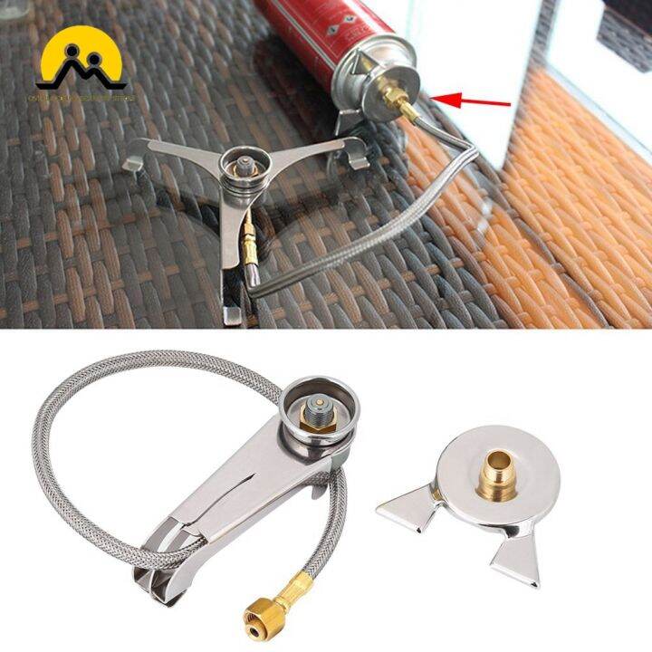 Picnic Camping Stove Split Converter Connector Gas Tank Adapter Outdoor