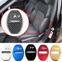 ที่ครอบล็อคประตูรถยนต์,สัญลักษณ์เคสสำหรับ Audi A1 A3 A5 A7 Q3 Q5อี-ทรอน R8 A4 Q7 S3 S4 S5 S6 S7 SQ5 TT แต่งรถ TTS A6 A8 TTS