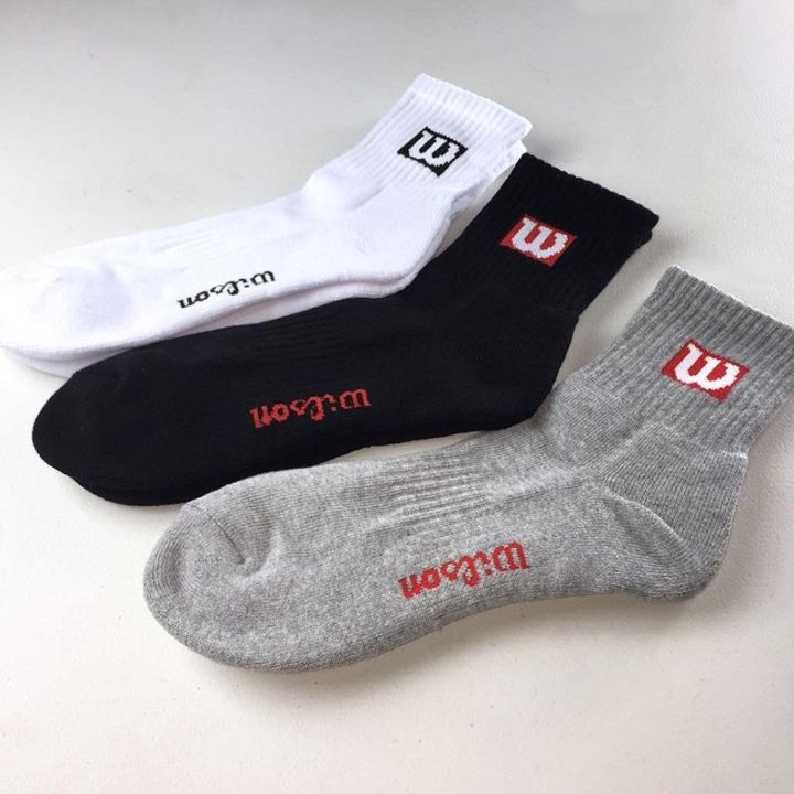 wilson-wilson-sports-socks-towel-bottom-boat-socks-mens-short-tube-tennis-socks-cotton-thickened-3-pairs-wub