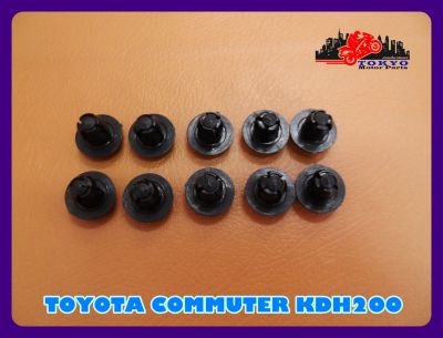 TOYOTA COMMUTER KDH200 BUMPER LOCKING CLIP SET "BLACK" (10 PCS.) // กิ๊บล็อคกันชน พลาสติก สีดำ เซ็ท (10 ตัว) สินค้าคุณภาพดี