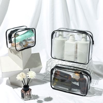 Transparent Cosmetic S M L Bag PVC Zipper Clear Makeup Women Bags Beauty Travel Make Up Organizer Storage Bath Toiletry Wash Bag