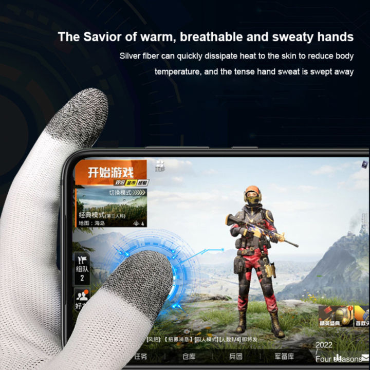 abaaba-2ชิ้นถุงมือป้องกันเหงื่อมีความละเอียดอ่อนนิ้วหัวแม่มือจอยควบคุมเกม-penutup-tangan-เกมโทรศัพท์มือถือสำหรับเกม-pubg-ปลอกนิ้วถุงมือแบบเปิดครึ่งนิ้วจอยควบคุมเกมสำหรับจอยควบคุมเกม-ขายดี