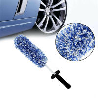 1pcs Car Wheel Rim Tire Cleaning Brush Densified Soft Bristle Non Scratch Non-slip Handle Car Wheel Powerful Cleaning Brush Tool