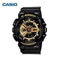 Casio G-SHOCK นาฬิกาข้อมือสุภาพบุรุษ สายเรซิ่น รุ่น （ของแท้100% ประกันCMG)GA-110GB-1A - Black/Gold