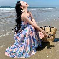 The new travel by super fairy cake skirt with shoulder-straps dress female summer