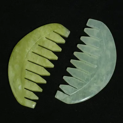 Natural Stone Comb Head Massage Jade Comb Jade Comb For Scalp Xiuyu Head Scraping Comb Natural Jade Comb