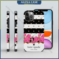 Kate Spade เคสโทรศัพท์สำหรับ iPhone 14 Pro Max / iPhone 13 Pro Max / iPhone 12 Pro Max / iPhone 11 Pro Max / XS Max / iPhone 8 Plus / iPhone 7 plus ฝาครอบเคสป้องกันหนังแกะป้องกันการตก 6XOCKI