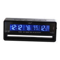 1x รถ Auto Digital Clock เครื่องวัดอุณหภูมิแบตเตอรี่ Monitor