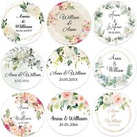 【hot】☌№  100pcs Personalized Round Label Stickers Custom for Wedding Bridal Shower Baptism Communion Bar Mitzvah Favors