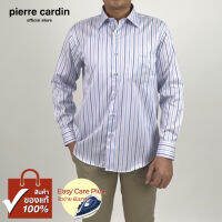 Pierre Cardin เสื้อเชิ้ตแขนยาว Easy Care Plus รีดง่ายยับยาก Basic Fit รุ่นมีกระเป๋า ผ้า Cotton 100% [RCT4449-PI]