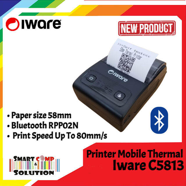 Printer Mobile Thermal 58mm Iware C5813 / C58 13 Bluetooth RPP02N