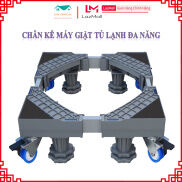 Chân Đế Kê Máy Giặt Tủ Lạnh 4 Bánh Xe 4 Trụ Chống Rung Chống Ồn Đa Năng