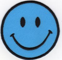 iron on patch Embroidery Smiley 7 cm ใบหน้าที่ยิ้ม ตัวรีด เย็บติดผ้าประเทศไทย โลโก้ปัก มีกาวสำหรับรีด ตกแต่งเสื้อผ้า