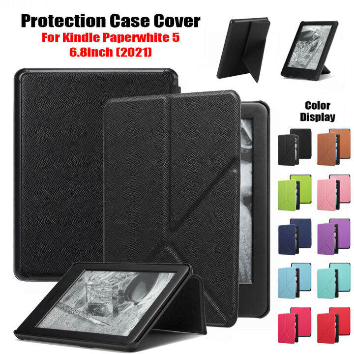 Étui Amovible Cuir Transparent Pour Kindle 11ème 12ème Génération, Paperwhite 5 6,8 - Dos Transparent - Protection Légère