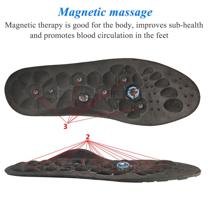 แม่เหล็กแผ่นรองเท้าเท้าสำหรับนวดกดจุดสะท้อนแผ่นรองในรองเท้าปวด-relief-แผ่นรองฝ่าเท้า-terapi-magnet