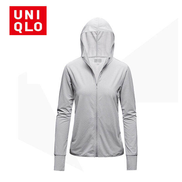 uniqlo-เสื้อแจ็คเก็ตกันแดดลำลองผู้หญิงระบายอากาศได้แห้งเร็วผ้าไหมน้ำแข็งเสื้อผ้ากันแดดวิ่งปีนเขาออกกำลังกายแจ็คเก็ตแห้งเร็วเสื้อแจ็คเก็ตกันแดดแห้งเร็วเสื้อกีฬา