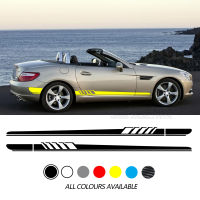 2ชิ้นรถประตูทั้งสองด้านลายสติ๊กเกอร์ไวนิลรูปลอกสำหรับ Benz SLK คลาส R170 R171 R172 SLK55 AMG SLK200 250อุปกรณ์เสริม