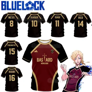 XP Blue Lock Jersey Tshirt Anime Tee Short Sleeve Tops Cosplay Bastard  Munchen Fashion Casual Sports Shirt Oversize PX