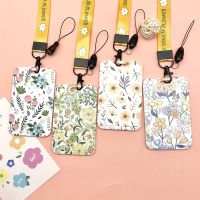 hot！【DT】⊙❉  Pastoral Card Holder Campus Student ID Access Badge Plastic Lanyard Cover