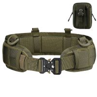 (ETX)Tactical Battle Belt  MOLLE Men Battle Belt Set War Belt Military Inner Waist Belt with Phone Tool Bag