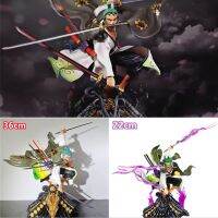 [AhQ ornaments] อะนิเมะ One Pieced ขนาดใหญ่พิเศษรูปหลังคา Roronoa Zoros Action Figure New World Wano Country Zoros คอลเลกชันรูป