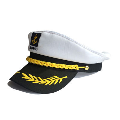 Sailor Adults Marine Party Fancy Dress Cosply Skipper Ship Black Captain Yacht Navy Cap