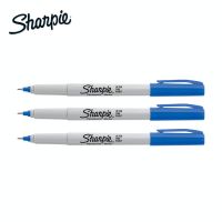 Sharpie ปากกาเคมี ปากกา Permanent ชาร์ปี้ Ultra Fine 0.3mm - สีน้ำเงิน (แพ็ค 3 ด้าม)