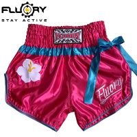 Muay Thai shorts FLUORY fire barrier of sanda martial combat training game adult professional boxer shopts shorts