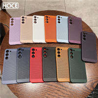 เคสโทรศัพท์ลายตารางตัวกระจายความร้อน HOCE สำหรับ Samsung S23 S22พิเศษ S21บวกกรอบบาง