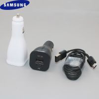 （A Boutique）✔☜☒25W Samsung พอร์ตคู่ที่ชาร์จแบตในรถ AC 3.0 USB C เพื่อสายหักศอกชาร์จได้อย่างรวดเร็วสำหรับ Galaxy A53 A33 A73 A52 S21 S20 FE S22 Z พับ4