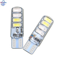 T10 8smd 5630หลอด Led ไฟรถยนต์ซิลิโคน2สีกระพริบอุปกรณ์เสริมไฟความกว้างโคมไฟป้ายทะเบียน