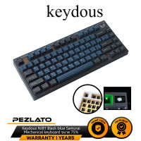 Keydous NJ81 Black blue Samurai Mechanical keyboard ขนาด 75%