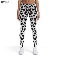 【CW】 KYKU Leopard Leggings And Trousers Printed Street Elastic Womens Pants