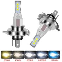 2Pcs H4 LED Bulbs Car Headlight H11 H8 H7 H9 H1 H3 Fog Light 9005 Hb3 9006 Hb4 Day Driving Running Lamp Auto Leds Lamp 12V White