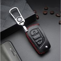 Angel Toyota Hilux Rogue &amp; Revo Single Cab / New Innova / Fortuner FLIP KEY Remote Hand-Sewn Leather Car Key Cover Casing