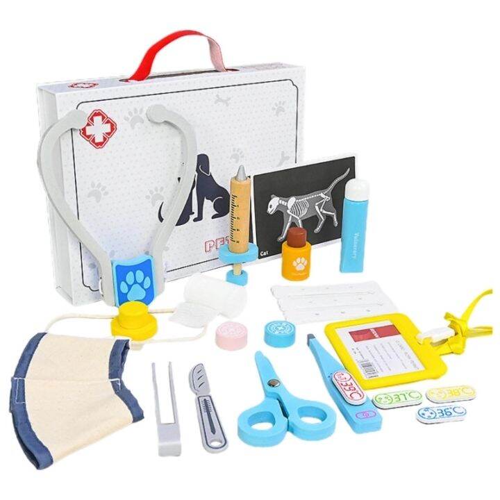 Kid Veterinarian Set Vet Clinic And Doctor Kit For Kids Playset Hospital Doctor Pretend Role Toy