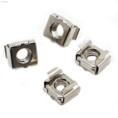 ✹ M4 M5 M6 M8 M10 Nickel Carbon Steel Quartet Floating Nut Cassette Elastic Enclosure Card Cage Nuts Cabinet Rack Mount Nut