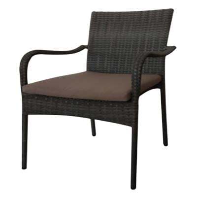 "Buy now"เก้าอี้หวายพร้อมที่ท้าวแขน FONTE รุ่น PD-ST011 สีเทาเข้ม*แท้100%*