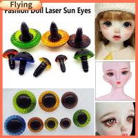 FLYING 10pcs/5 pairs เลเซอร์ซัน DIY สำหรับตุ๊กตา BJD ตุ๊กตาทำหัตถกรรม ลูกตา ตาพลาสติก ของเล่นสัตว์เพื่อความปลอดภัย