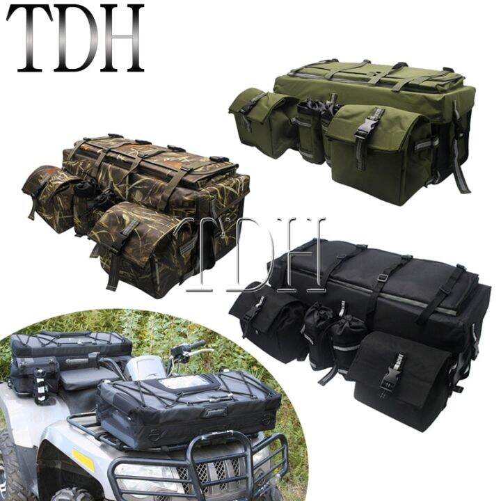 ATV Quad Rack Bag Oxford Luggage Storage Bag Rear Cargo Bags For