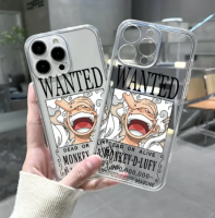 เคสสำหรับ IPhone 11 12 13 14 15 Pro Max เคสอนิเมะลูฟฟี่หนึ่งชิ้นตลกเคสโทรศัพท์น่ารักใสกันกระแทกป้องกันกล้อง XS MAX XR 7 8 Plus