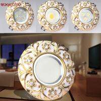 Europe Luxury Diamond-Encrusted Gold Garland Led Downlights 3W 5W 7W For Hallway Foyer Dining Room 220V Recessed Lamp Spotlights  by Hs2023