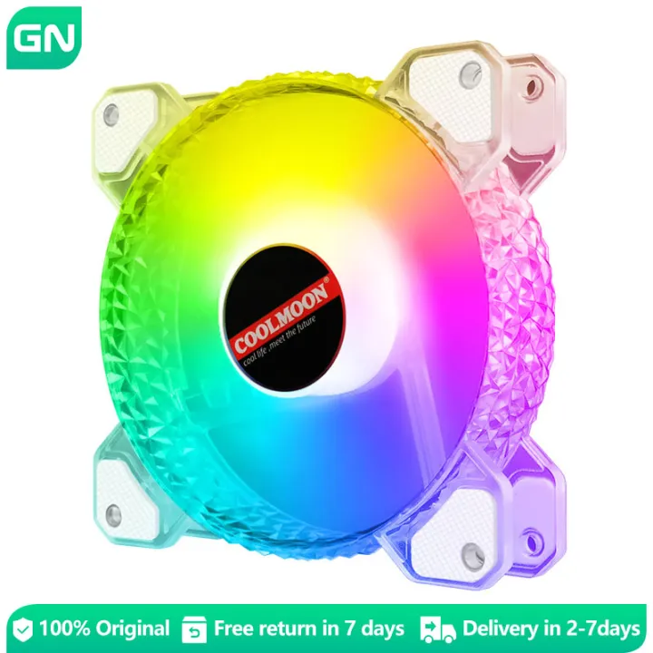 SuperMall Coolmoon RGB Heatsink Fan CPU Cooler 120mm Silent Diamond