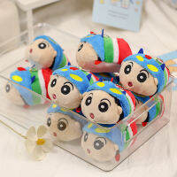 Crayon Shin-Chan จี้ขนาดเล็กทำจากผ้ากำมะหยี่รูปไข่เค็มจี้กระเป๋าซุปเปอร์แมน