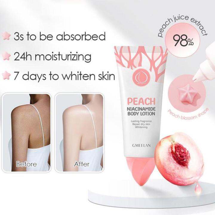 Gmeelan Whitening Body Lotion Peach Whitening Lazy Lotion Gluta