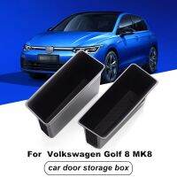 กล่องเก็บของประตูรถสำหรับ VW Volkswagen Golf 8 MK8 2020 2021ถาดใส่ภาชนะกระเป๋าจัดระเบียบด้านข้างที่จับประตูท้ายรถ