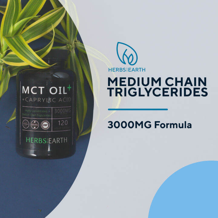MCT Oil Capsules 3000mg + VCO Coconut Oil Brain Octane Fuel Immune