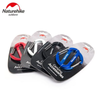 Naturehike Carabiners Buckle Type D size 6.5 cm. คาราบิเนอร์ 1แพ็ค/2ชิ้น (ใช้สำหรับแขวนของ) NH15A002-H