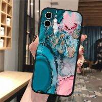 (รูปแบบใหม่) เคสลายหินอ่อนภาพวาดสีน้ำสำหรับ iPhone 14 11 12 13 Pro Max คลุมทั้งหมดหมึกนิ่มทาสีสำหรับ iPhone X XS XR 6 7 8 Plus Phone Cas